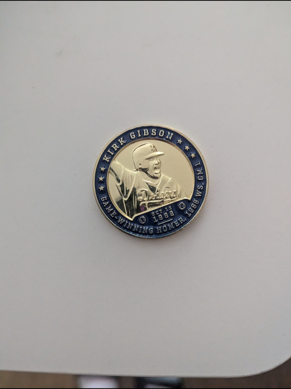 Kirk Gibson Commemorative Coin - Blue and Gold